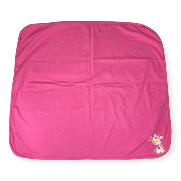 Gymboree Jolly Giraffe Pink Orange Spotted Baby Blanket Embroidered 2016 - Picture 2 of 8